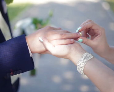 Who puts the ring on first?