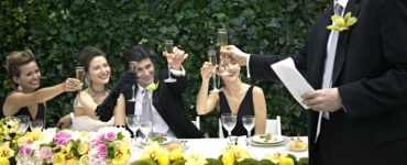 Who toasts first at a wedding?