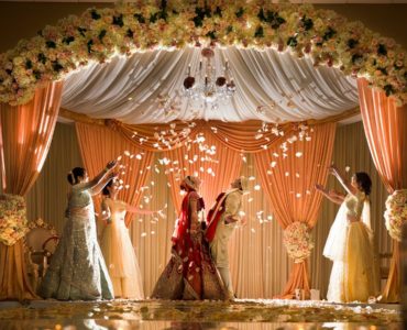 Who walks in first at a wedding?