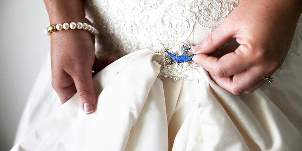 Why does the bride wear something blue?